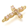 Brass Pave Cubic Zirconia Connctor Charms KK-M101-03C-G02-2