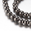 Electroplate Magnetic Synthetic Hematite Bead Strands G-A165A-6mm-05-1