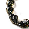 Handmade Dichroic Foil Glass Beads Strands DICH-U001-08C-3