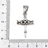 304 Stainless Steel Pendants STAS-C164-01A-AS-3