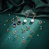 GOMAKERER 20Pcs Rack Plating Brass Ring Stud Earring Findings KK-GO0001-84-4