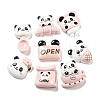 Panda Theme Opaque Resin Cabochons RESI-Q227-09-1