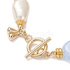 Imitation Gemstone & ABS Imitation Pearl Acrylic Beaded Bracelets for Women BJEW-JB12157-01-3