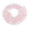 Frosted Transparent Glass Beads Strands GLAA-T032-T8mm-MBB10-2