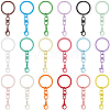54Pcs 18 Styles Spray Painted Iron & Alloy Keychain Clasps FIND-SC0016-26-1