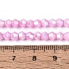 Anti-Tarnish Electroplate Bicone Glass Beads Strands EGLA-T021-4mm-16-12-4