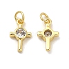 Brass Micro Pave Cubic Zirconia Charms KK-E068-VB240-1