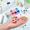200Pcs 10 Colors Forsted Glass Beads GLAA-TA0003-28-6