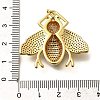 Brass Micro Pave Clear Cubic Zirconia Pendants KK-M309-01G-3