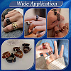 10Pcs 10 Colors Leather Rings RJEW-UN0003-02-5
