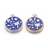 Brass Cubic Zirconia Pendants KK-O113-06A-1