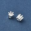 Brass Micro Pave Cubic Zirconia Beads KK-D386-09S-03-2