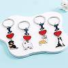 WEWAYSMILE 2 pcs Dog Keychain Car Keychain Pet Pendant Key-Ring Lovely Dog Key-ring Portable Metal Keychain Gift for Pet Lover Birthday Puppy Theme Party Supplies (Yellow Corgi) JX789A-5