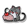 Cat with Strawberry Cake Appliques DIY-D080-17-1