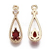 Brass Micro Pave Cubic Zirconia Pendants KK-R111-003-A02-2