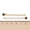 Ion Plating(IP) 316 Surgical Stainless Steel Curb Chain Extender with Natural  Tiger Eye Round Charm STAS-A097-01G-01-3