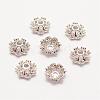 Long-Lasting Plated Brass Micro Pave Grade AAA Cubic Zirconia Fancy Bead Caps ZIRC-G090-59P-1