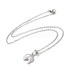 Non-Tarnish 304 Stainless Steel Elephant Pendant Necklace for Women STAS-E154-22P-3