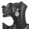 304 Stainless Steel & Acrylic & Natural Pearl Stud Dangle Earrings EJEW-JE07446-01-4