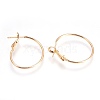 Brass Hoop Earrings EJEW-P160-03G-NF-2