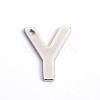 Tarnish Resistant 304 Stainless Steel Letter Charms STAS-O072-Y-1