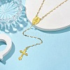 Alloy Cross Pendant Necklaces for Women NJEW-JN04799-2