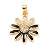 Real 18K Gold Plated Brass Micro Pave Cubic Zirconia Pendants ZIRC-L100-087G-3