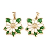 304 Stainless Steel Enamel Pendants STAS-P438-12C-G-1