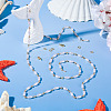 DIY Plastic Pearl Oval Beaded Brass Link Chain Bracelet Necklace Making Kits DIY-TA0009-62-4
