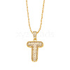 Brass Micro Pave Cubic Zirconia Pendant Necklaces PW-WG99827-20-1