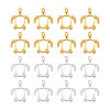 Craftdady 40Pcs 2 Colors Alloy Open Back Bezel Pendants FIND-CD0001-05-10