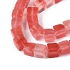 Cherry Quartz Glass Beads Strands G-T139-8x8-37A-3