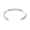 Non-Tarnish 304 Stainless Steel Twisted Open Cuff Bangles for Women BJEW-B097-01P-3