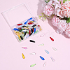 130Pcs 13 Colors Baking Paint Transparent Glass Pendants FIND-SC0023-46A-6