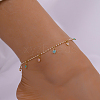 Fashionable Colorful Heart-shaped Cubic Zirconia Tassel Anklets RT6766-2