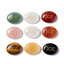 Natural & Synthetic Mixed Gemstone Healing Massage Palm Stones G-E579-03