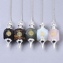 Natural & Synthetic Gemstone Dowsing Pendulums G-R461-25-A