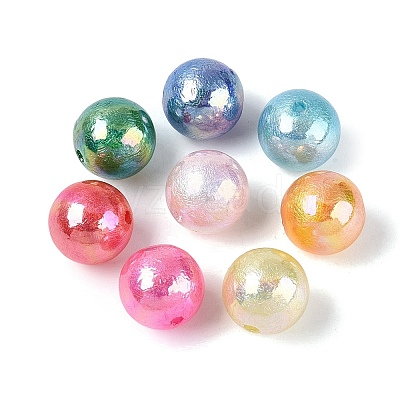 UV Plating Opaque Acrylic Beads SACR-Q005-01-1