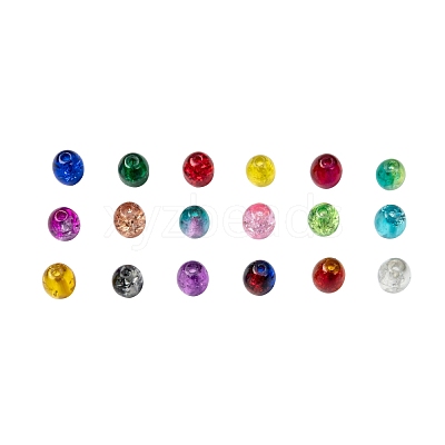 18 Colors Transparent Crackle Glass Beads CCG-X0011-02-6x8mm-1