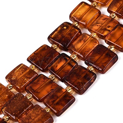 Natural Bloody Amber Beads Strands G-N371-15A-01-1