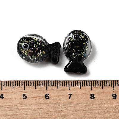 Handmade Foil Lampwork Fish Beads FOIL-Z001-01B-1