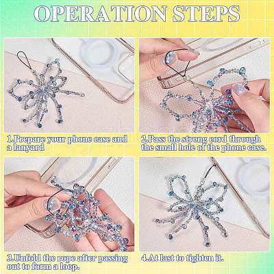 1Pc Glass Mobile Straps HJEW-SZ0001-59A-1