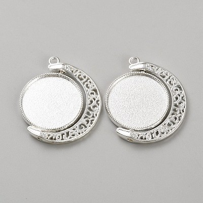 Alloy Pendant Cabochon Settings FIND-WH0165-14S-1