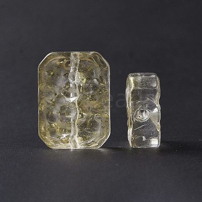 Transparent Spray Painted Glass Beads X-GLAA-I050-08A-1
