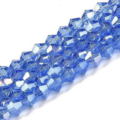 Transparent Electroplate Glass Beads Strands EGLA-A039-T3mm-B07-1