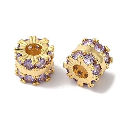 Brass Glass Rhinestone Beads KK-B098-03G-03-1