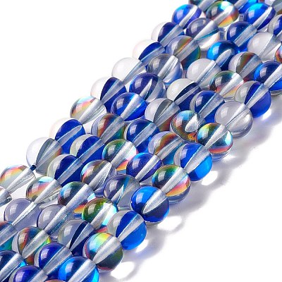 Synthetic Moonstone Beads Strands G-E573-02B-27-1