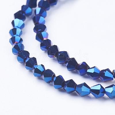 Electroplate Glass Beads Strands EGLA-J026-3mm-F18-1
