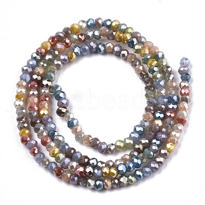 Electroplate Glass Beads Strands X-EGLA-S192-001B-A02-1