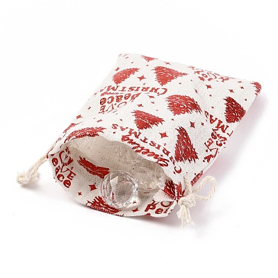 Christmas Theme Cotton Fabric Cloth Bag LS-ABAG-H104-B06-1